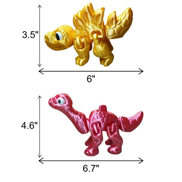 Apatosaurus Flexi Dinosaur Toy - Jurassic Joy Articulated Fidget Dino Gift - Picture 3 of 3